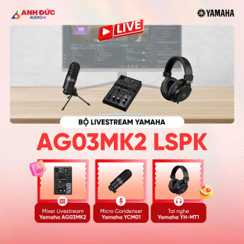 Bộ livestream Yamaha AG03MK2 LSPK | Black (Chính hãng)
