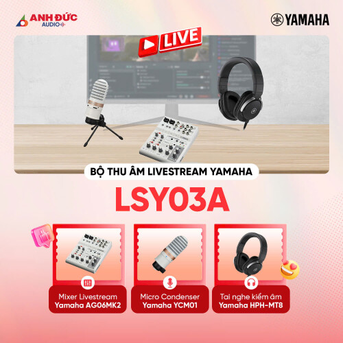 Bộ thu âm livestream Yamaha LSY03A | White (Chính hãng)