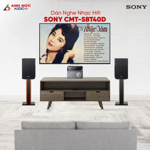 Dàn Hi-Fi Sony mini Bluetooth CMT-SBT40D (Chính Hãng)