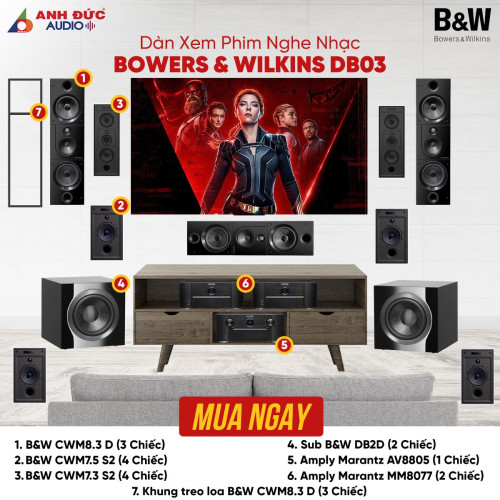 Dàn Xem Phim Nghe Nhạc B&W DB03 (Chính Hãng)