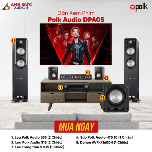 Dàn Xem Phim Polk Audio DPA05 (Chính Hãng)