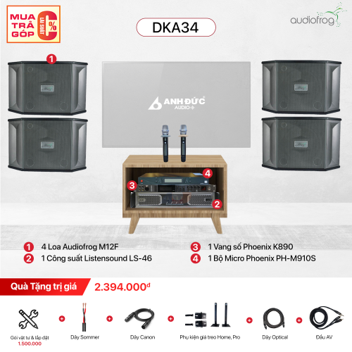 Dàn Karaoke Gia Đình Audiofrog DKA34 (Chính Hãng)