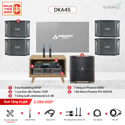 Dàn Karaoke Gia Đình Audiofrog DKA45 (Chính Hãng)