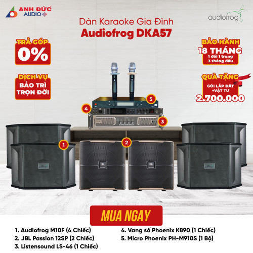 Dàn Karaoke Gia Đình Audiofrog DKA57 (Chính Hãng)