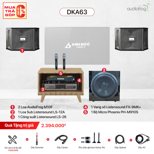 Dàn Karaoke Gia Đình Audiofrog DKA63 (Chính Hãng)