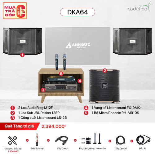 Dàn Karaoke Gia Đình Audiofrog DKA64 (Chính Hãng)