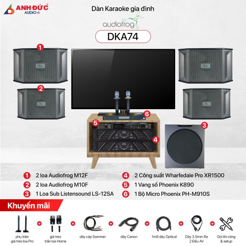 Dàn Karaoke Gia Đình Audiofrog DKA74 (Chính Hãng)