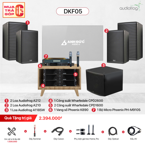Dàn Karaoke Chuyên Nghiệp Audiofrog DKF05 (Chính Hãng)