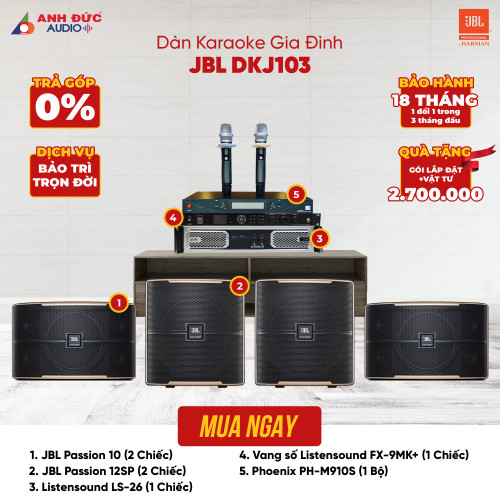 Dàn Karaoke Gia Đình JBL DKJ103 (Chính Hãng)