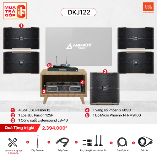 Dàn Karaoke Gia Đình JBL DKJ122 (Chính Hãng)