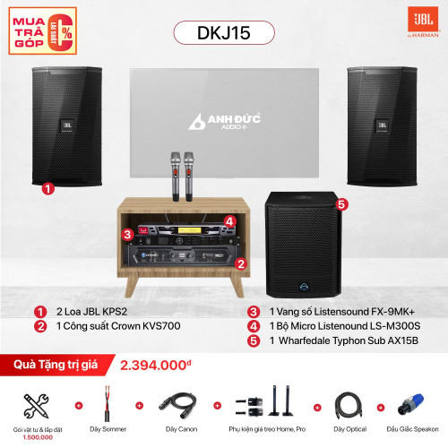 Dàn Karaoke Chuyên Nghiệp JBL DKJ15 (Chính Hãng)