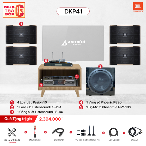 Dàn Karaoke Gia Đình JBL DKP41 (Chính Hãng)