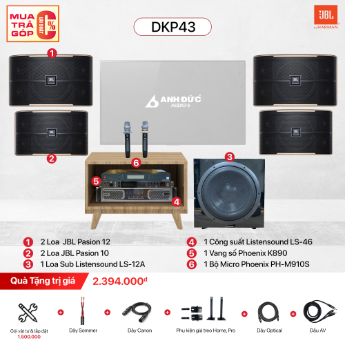 Dàn Karaoke Gia Đình JBL DKP43 (Chính Hãng)