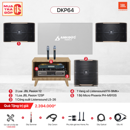 Dàn Karaoke Gia Đình JBL DKP64 (Chính Hãng)