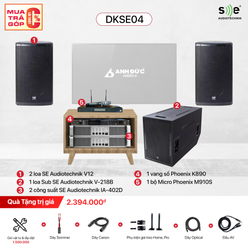 Dàn Karaoke Chuyên Nghiệp SE Audiotechnik DKSE04 (Chính Hãng)