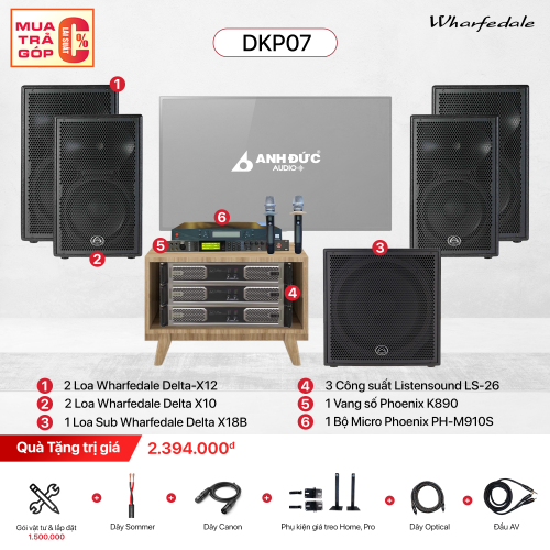 Dàn Karaoke Chuyên Nghiệp Wharfedale DKW07 (Chính Hãng)
