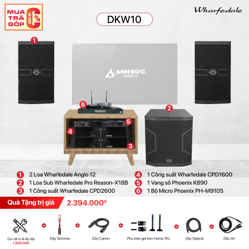 Dàn Karaoke Chuyên Nghiệp Wharfedale DKW10 (Chính Hãng)