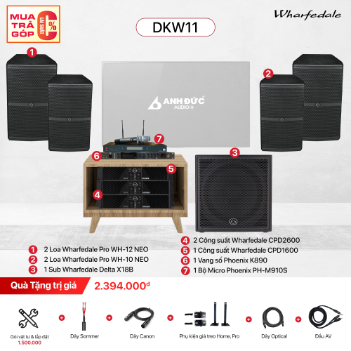 Dàn Karaoke Chuyên Nghiệp Wharfedale DKW11 (Chính Hãng)