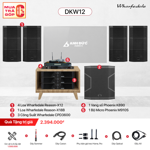 Dàn Karaoke Chuyên Nghiệp Wharfedale DKW12 (Chính Hãng)