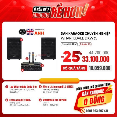Dàn Karaoke Chuyên Nghiệp Wharfedale DKW35 (Chính Hãng)
