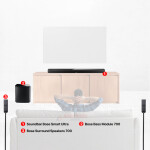 Loa Soundbar Bose Smart Ultra + Bose Bass Module 700 + Bose Surround Speakers 700 | Black (Chính Hãng)