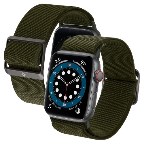 Dây đeo đồng hồ Spigen Lite Fit for Apple Watch Series (49mm/45mm/44mm/42mm) | Khaki (Chính Hãng) (AMP02288)