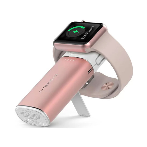 Sạc dự phòng không dây Mipow Tube 5000 Mah Apple Watch & iPhone Lightning Cable | Rose Gold (Chính Hãng)