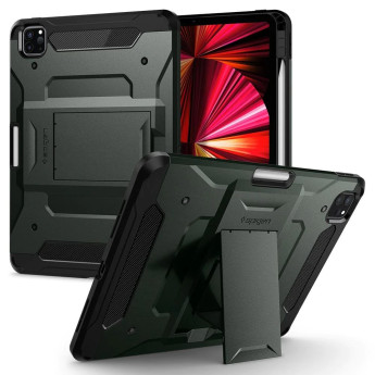 Ốp lưng Spigen Tough Armor Pro for iPad Pro 11 inch | Military Green (Chính Hãng) (ACS01023)
