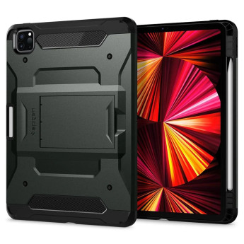 Ốp lưng Spigen Tough Armor Pro for iPad Pro 11 inch | Military Green (Chính Hãng) (ACS01023)