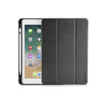 Bao da TOMTOC Smart Cover Slim with Pen Holder for iPad 10.5" | Black (Chính Hãng)