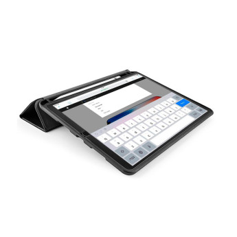 Bao da TOMTOC Smart Cover Slim with Pen Holder for iPad 10.5" | Black (Chính Hãng)