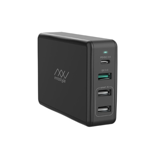 Sạc đa cổng Innostyle Gomax Pro 80W | Black (Chính Hãng)