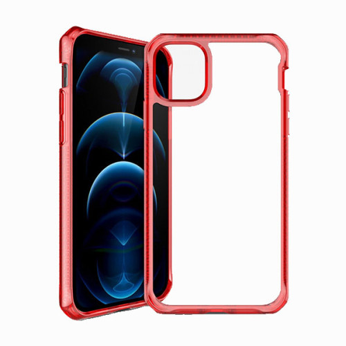 Ốp lưng ITSKINS (France) Hybrid Clear Drop Safe 3M/10FT for iPhone 12/12 Pro | Red