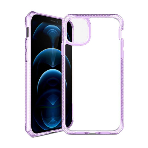 Ốp lưng ITSKINS (France) Hybrid Clear Drop Safe 3M/10FT for iPhone 12 Pro Max | Light Purple