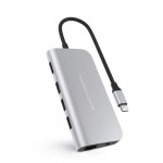 Cổng chuyển Hyperdrive Power 9 in 1 USB C Hub | Silver (Chính Hãng)