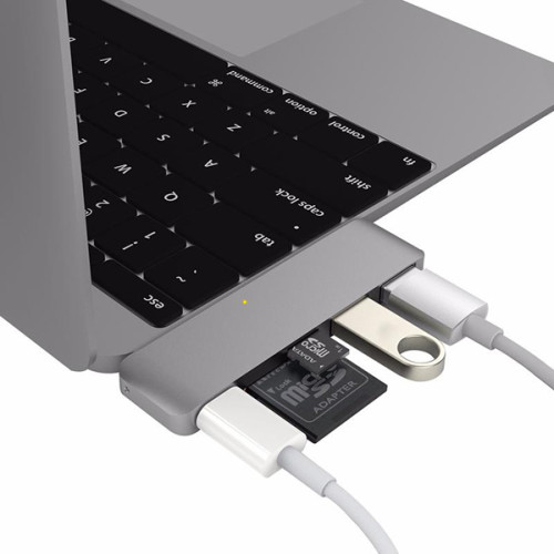 HyperDrive 5-in-1 USB-C Hub for MacBook, PC & Devices | Gray