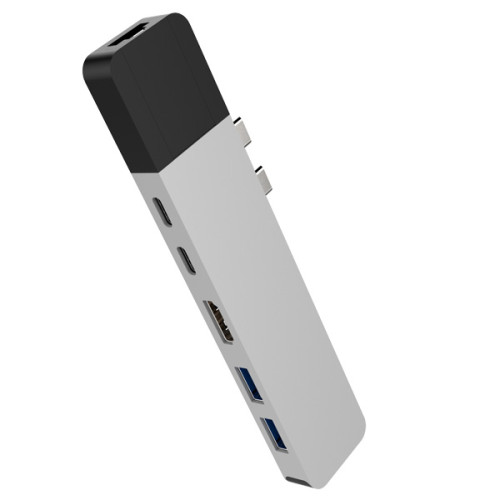 HyperDriver Net 6 In 2 USB-C HUB For MacBook Pro | Silver (Chính Hãng)