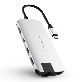 HyperDriver Slim 8 In 1 USB-C HUB | Silver (Chính Hãng)