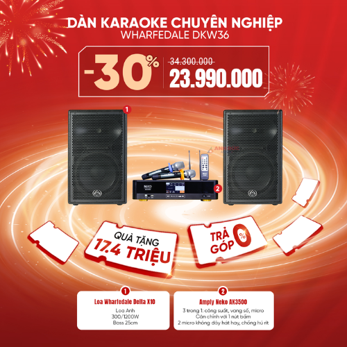 Dàn Karaoke Chuyên Nghiệp Wharfedale DKW36 (Chính hãng)