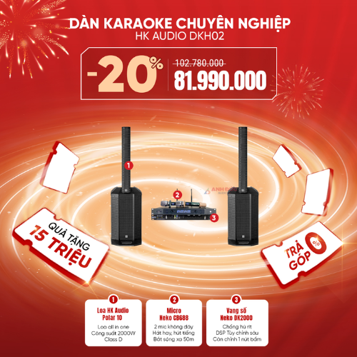 Dàn Karaoke Chuyên Nghiệp HK Audio DKH02 (Chính hãng)