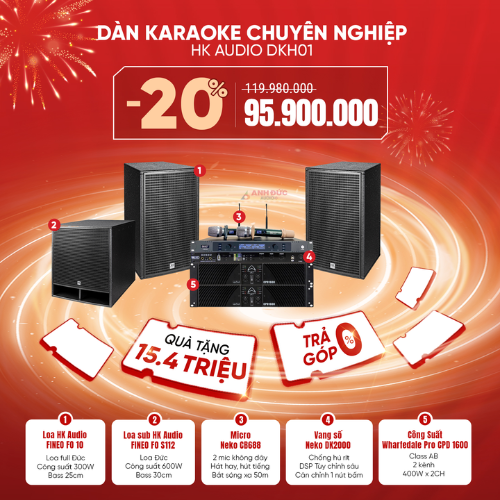 Dàn Karaoke Chuyên Nghiệp HK Audio DKH01 (Chính hãng)