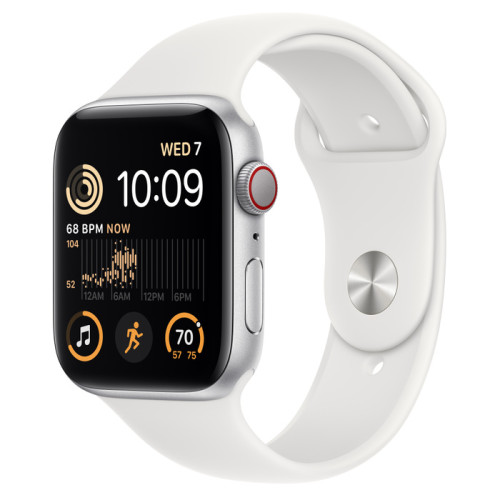 Apple Watch SE 2022 | 40mm/GPS + Cellular | Silver Aluminium Case/White Sport Band (Chính hãng)