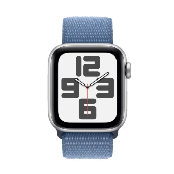 Apple Watch SE 2023 | 40mm/GPS | Silver Aluminum Case/Winter Blue Sport Loop (Chính Hãng)