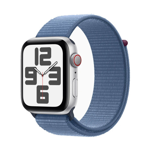 Apple Watch SE 2023 | 44mm/GPS + Cellular | Silver Aluminum Case/Winter Blue Sport Loop (Chính Hãng)
