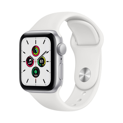 Apple Watch SE | 40mm/GPS | Silver Aluminum Case/White Sport Band