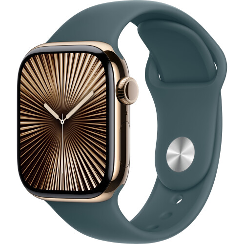 Apple Watch Series 10 | 46mm/GPS + Cellular | Gold Titanium/ Sport Band (Chính hãng)