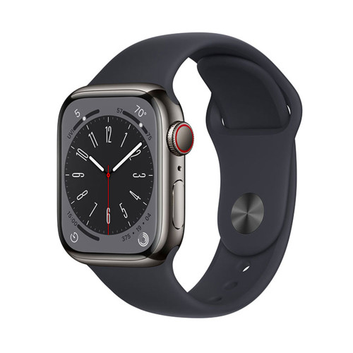 Apple Watch Series 8 | 45mm/GPS + Cellular | Graphite Stainless Steel Case/Midnight Sport Band (Chính Hãng)