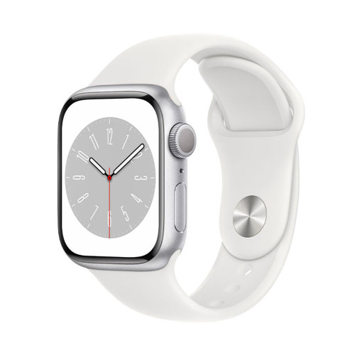 Apple Watch Series 8 | 41mm/GPS | Silver Aluminium Case/White Sport Band (Chính Hãng)