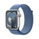 Apple Watch Series 9 | 45mm/GPS + Cellular | Silver Aluminum Case/ Winter Blue Sport Loop (Chính hãng)