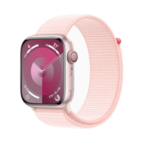 Apple Watch Series 9 | 45mm/GPS + Cellular | Pink Aluminum Case/ Light Pink Sport Loop (Chính hãng)